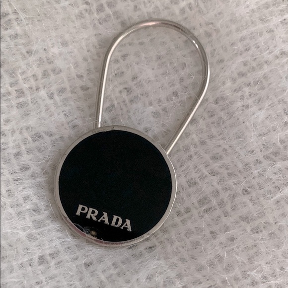 PRADA Silver/Black Keyring Accessory - Picture 1 of 9
